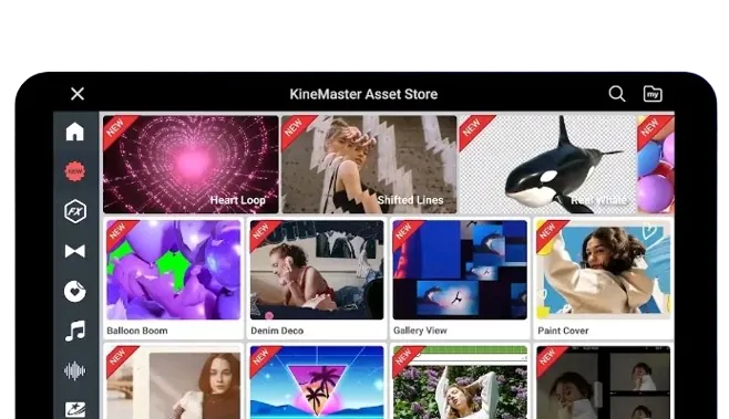 Asset store in kine master pro